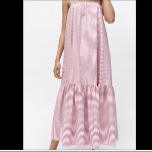 NWT Zara Red and White Striped Dress